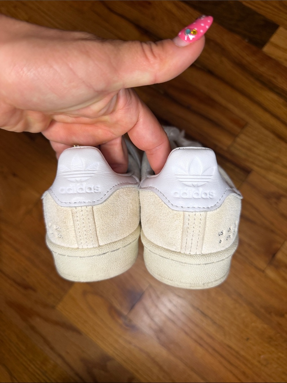 adidas Originals Campus Off White Suede Low-Top Sneakers - Picture 8 of 8